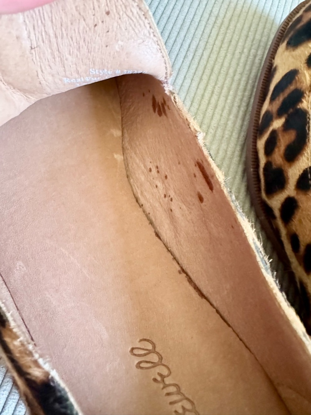 Madewell The Frances Loafer Leopard Calf Hair Size 10 - Picture 11 of 12